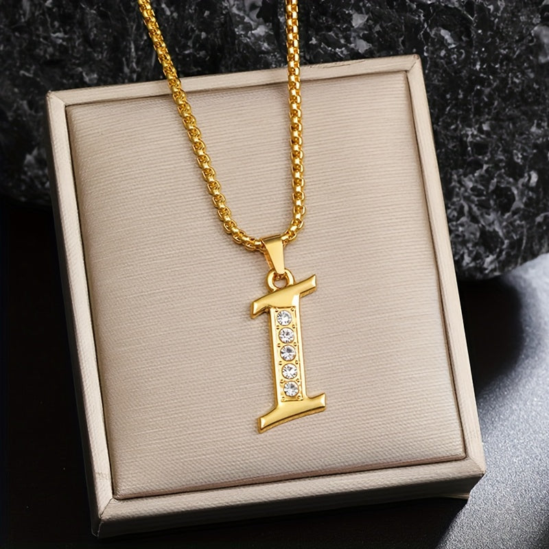Cristal Accent Inicial Collar | Oro