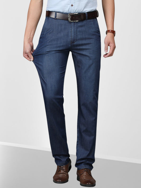 Vaquero de Denim Elástico de Corte Clásico para Hombre