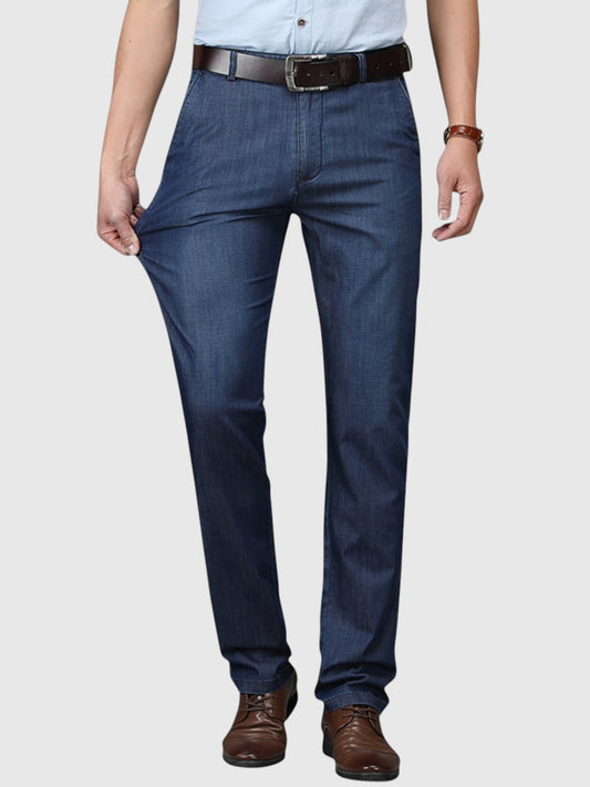 Vaquero de Denim Elástico de Corte Clásico para Hombre