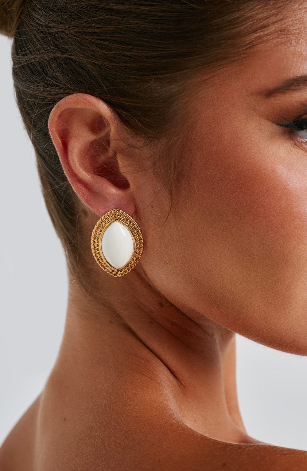 Pendientes Azra - Marfil/Dorado