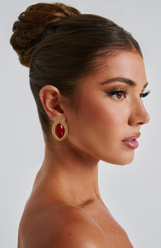 Pendientes Azra - Rojo/Dorado