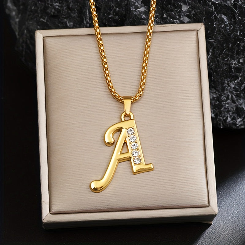 Cristal Accent Inicial Collar | Oro