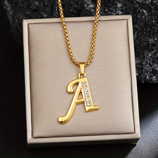 Cristal Accent Inicial Collar | Oro