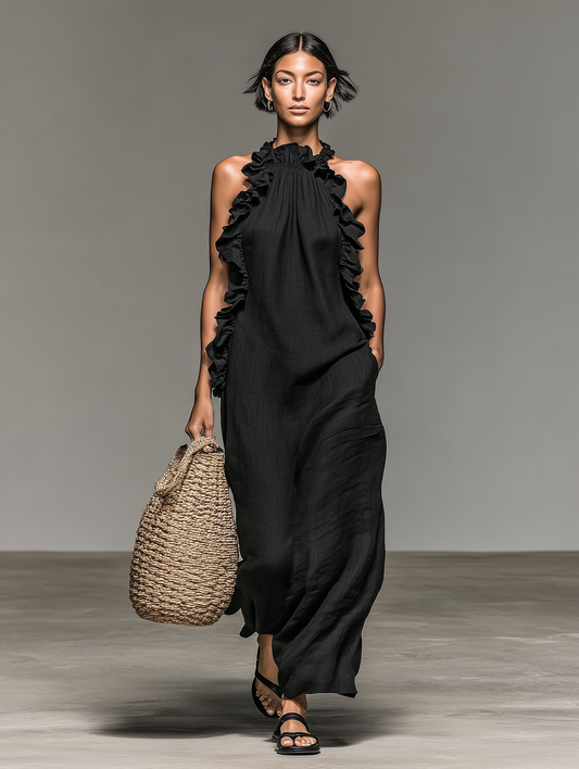 Lúa | Vestido Maxi con Bolsillos