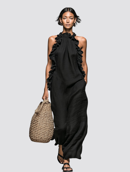 Lúa | Vestido Maxi con Bolsillos