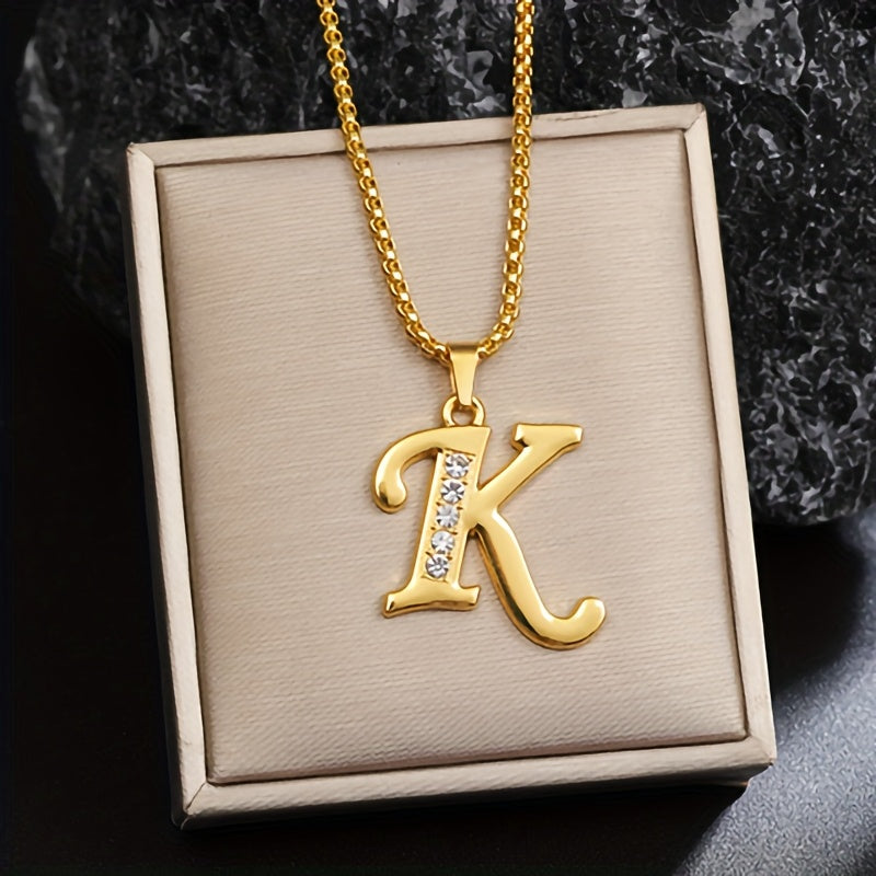Cristal Accent Inicial Collar | Oro