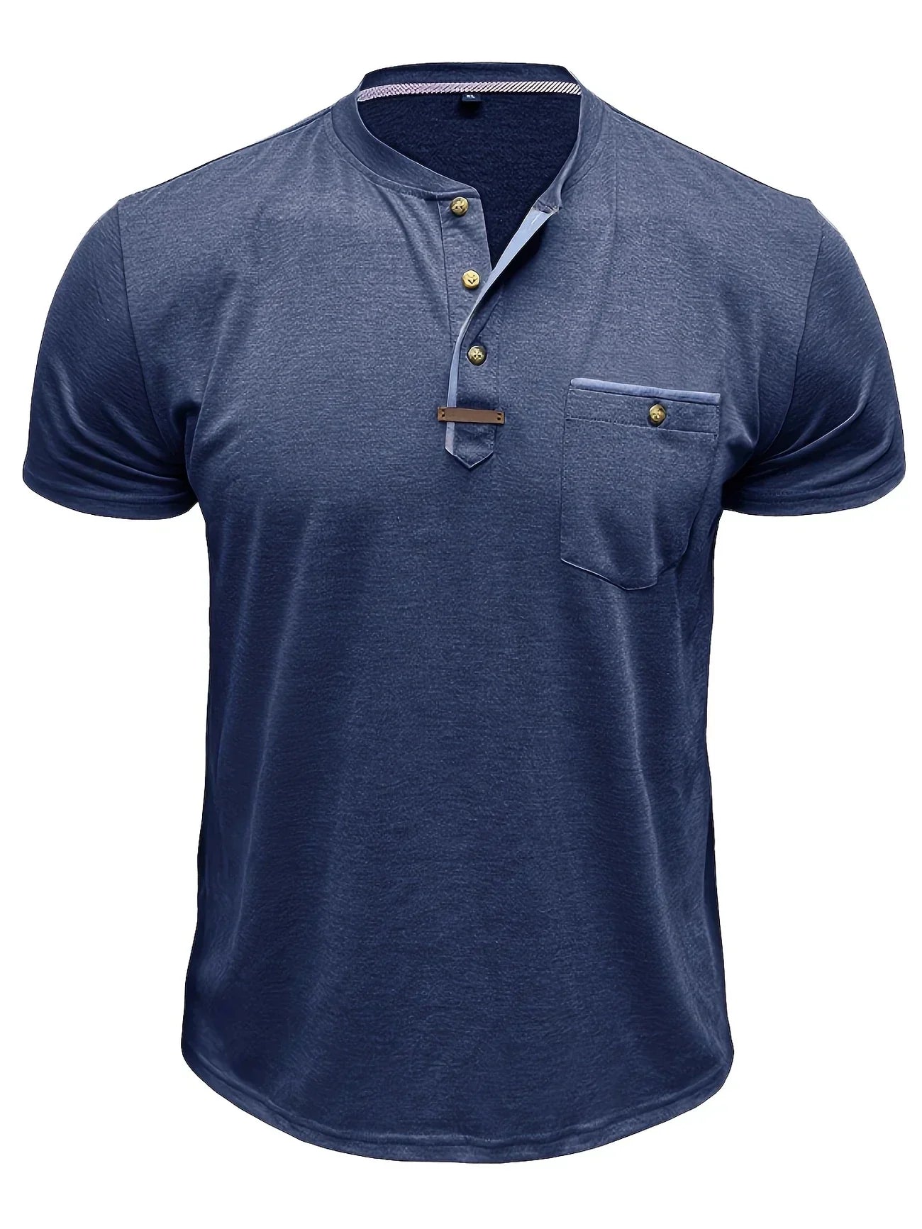 Varel | T-shirt elegante con scollo rotondo e tasca