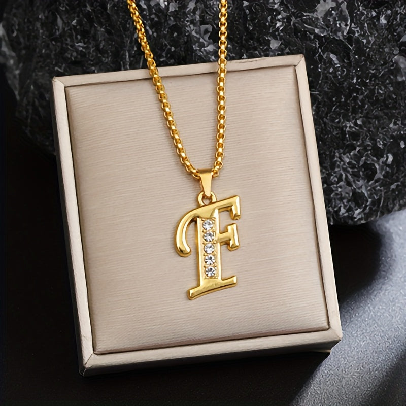 Cristal Accent Inicial Collar | Oro