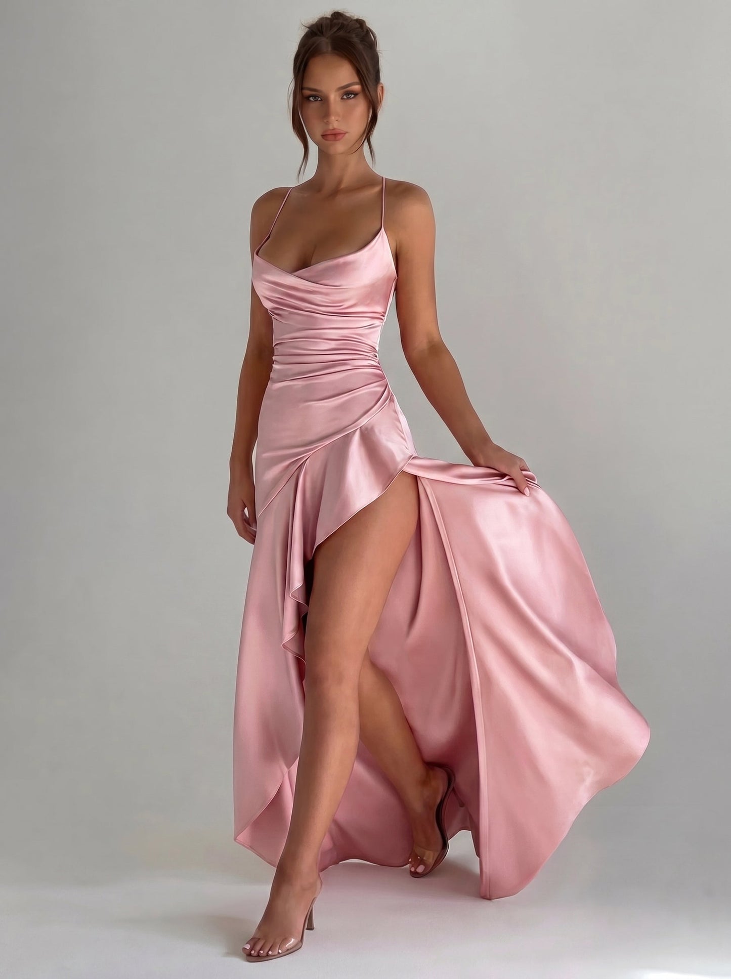 Renata™ - Vestido de Gala en Satén