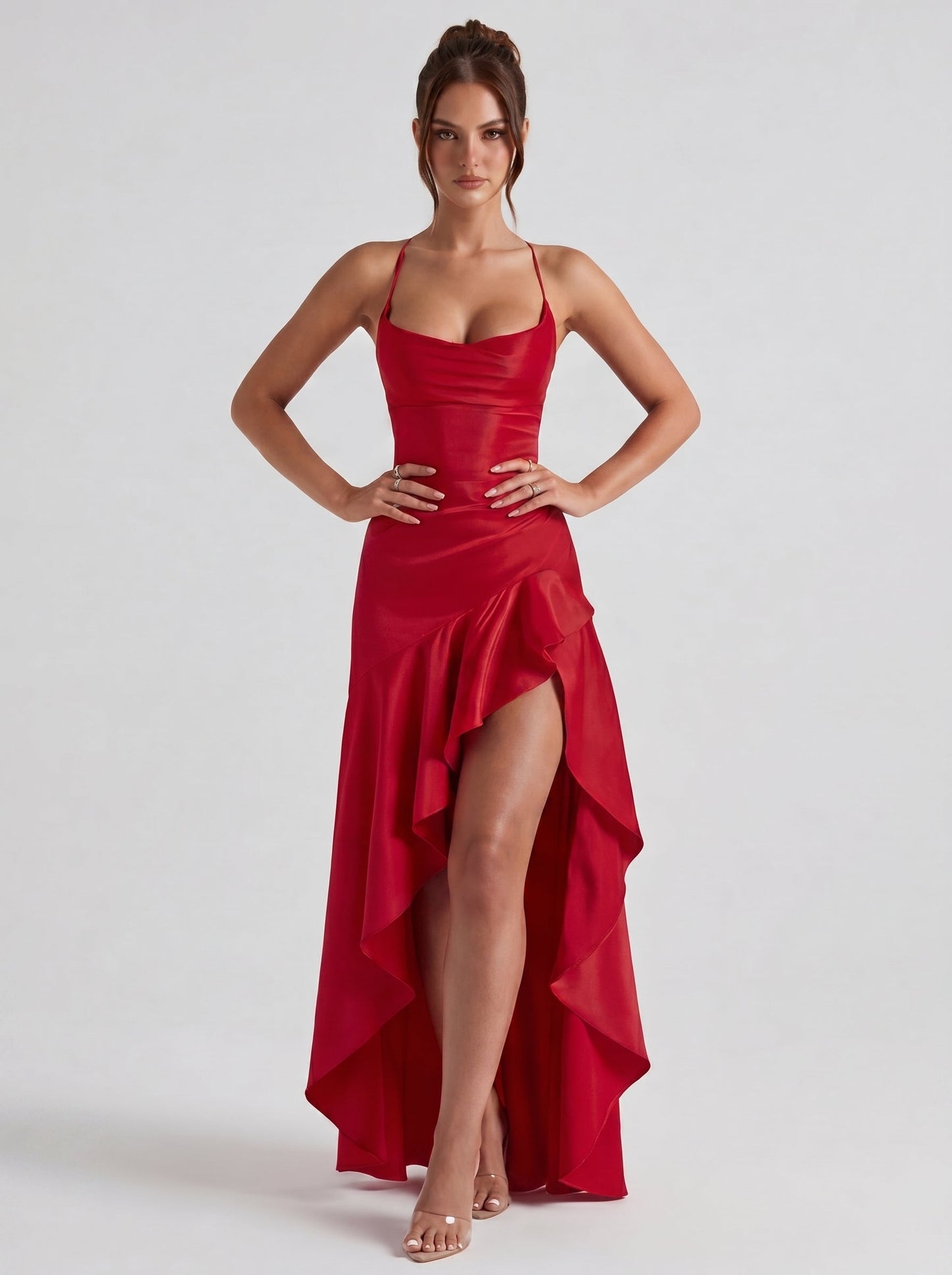 Renata™ - Vestido de Gala en Satén
