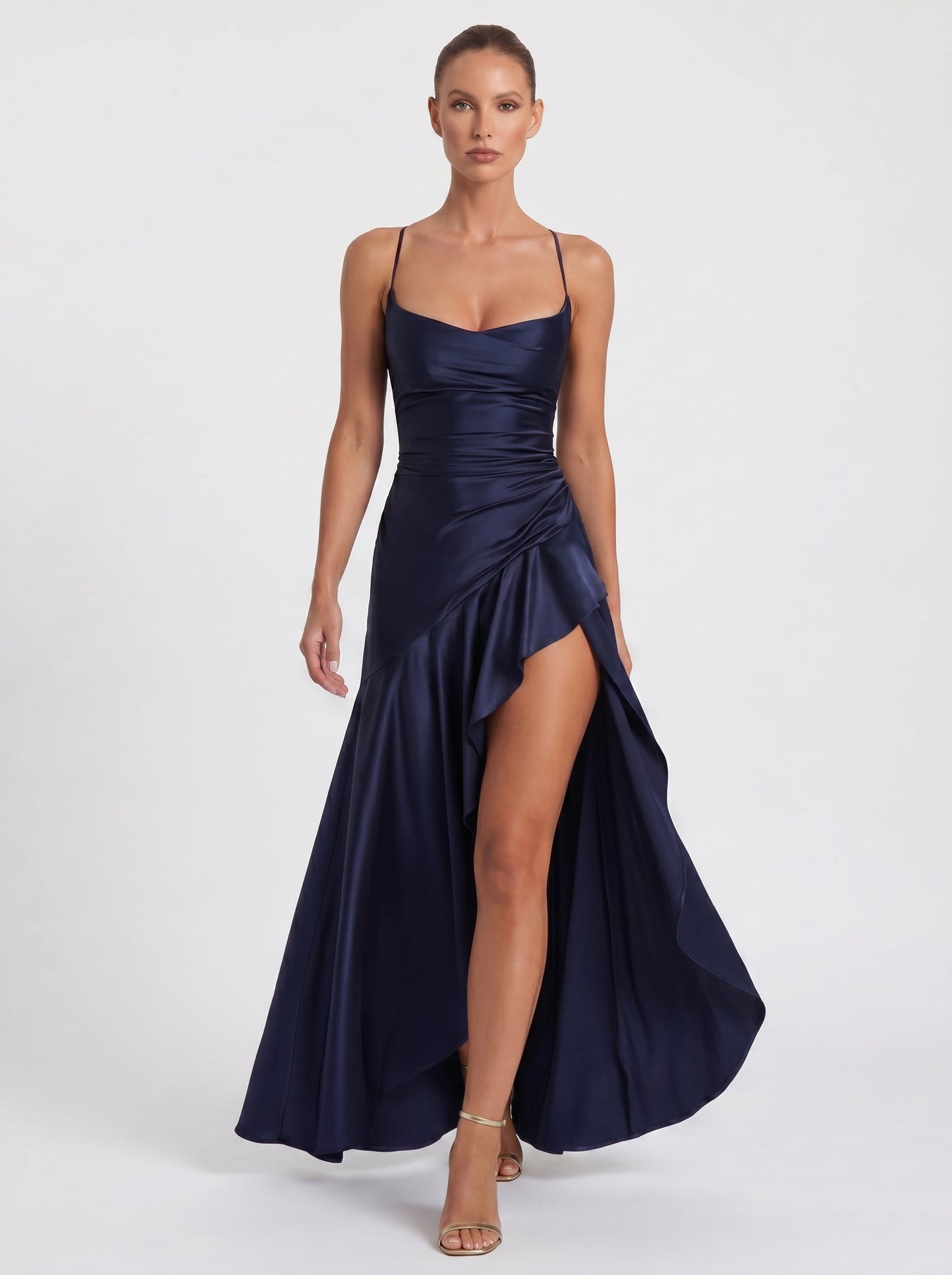 Renata™ - Vestido de Gala en Satén