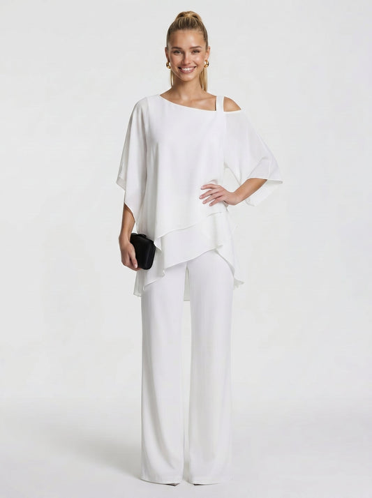 Leticia™ - Conjunto de Gala en Capas y Pantalón Palazzo
