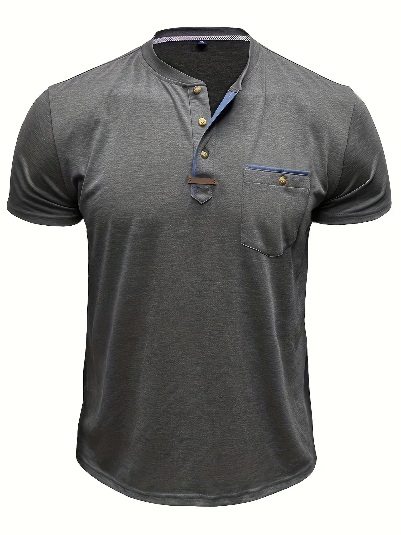 Varel | T-shirt elegante con scollo rotondo e tasca