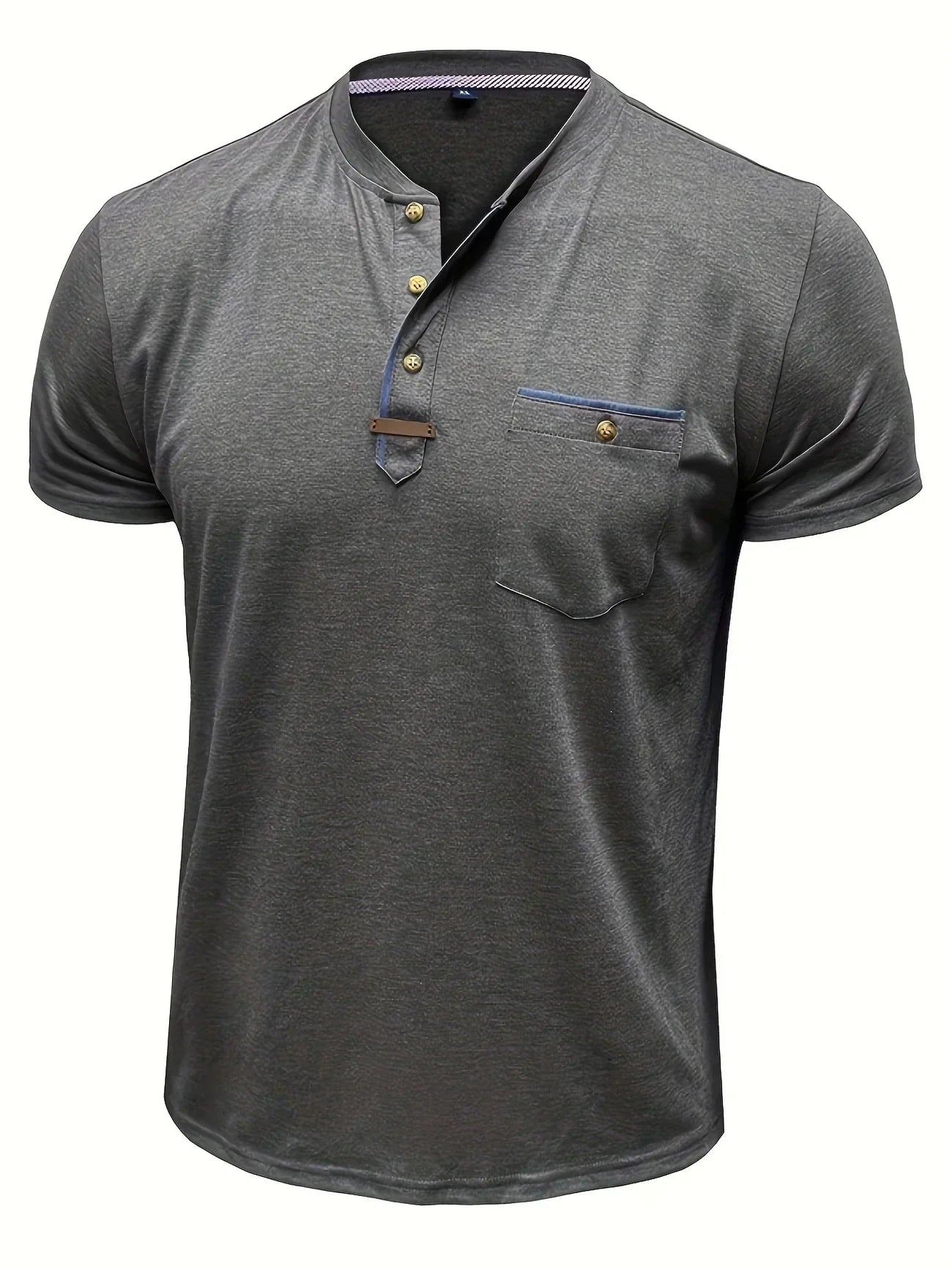 Varel | T-shirt elegante con scollo rotondo e tasca