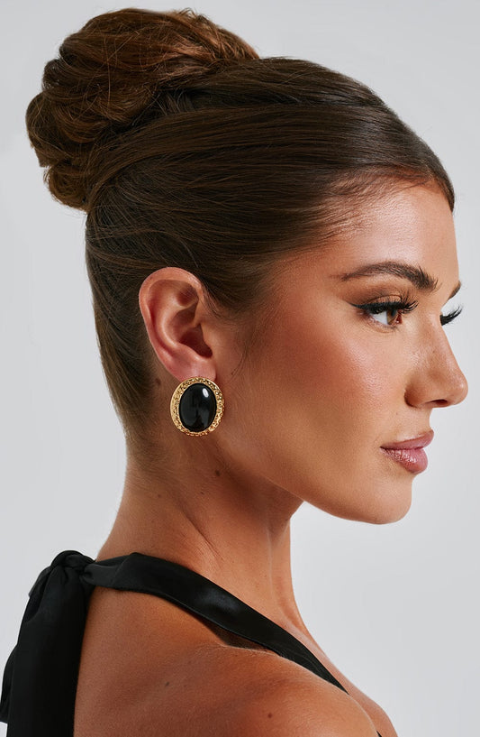 Pendientes Eloise - Negro/Dorado