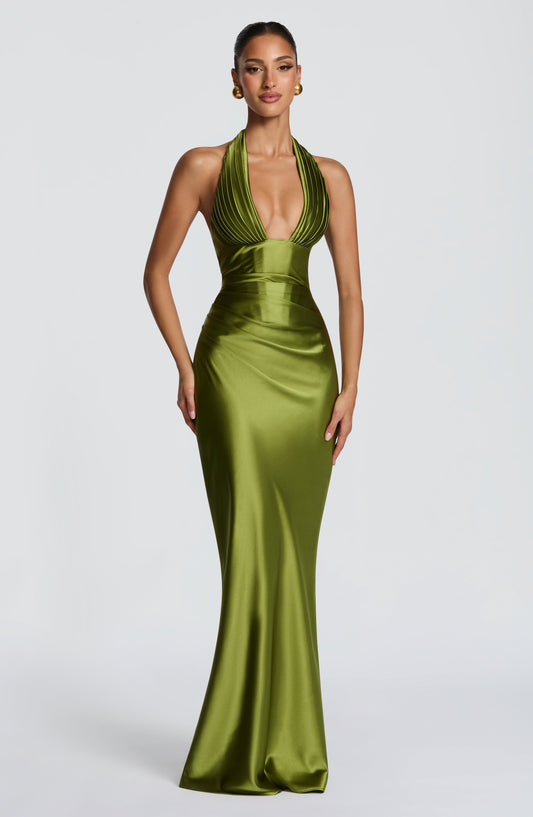 Gala™ - Vestido Maxi de Silueta Esculpida en Satén