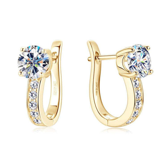 Channel Huggie Pendientes | Oro
