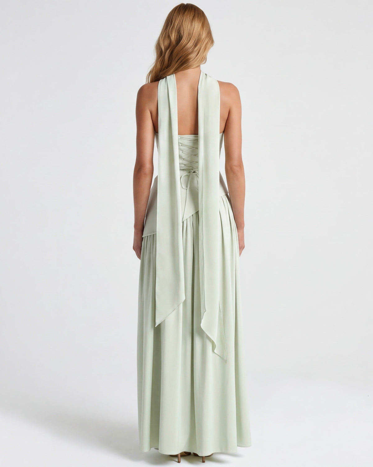 Aurelia™ - Vestido Largo Strapless con Drapeado