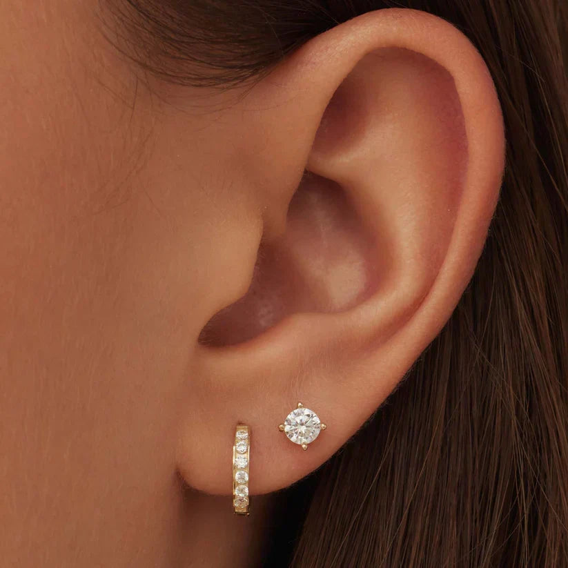 Dara Brillane Piedra Pendientes Set | Oro