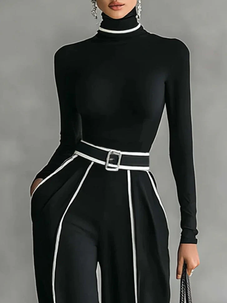 Emma™ - Conjunto de Gala con Cuello Alto y Palazzo