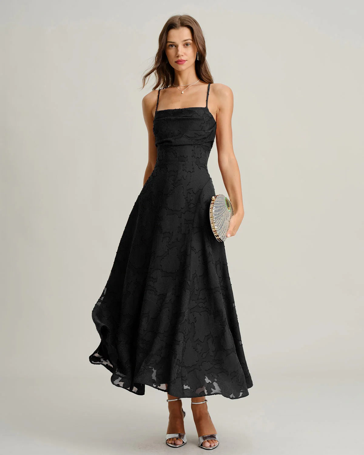 Amalia™ - Vestido Lencero Largo en Jacquard