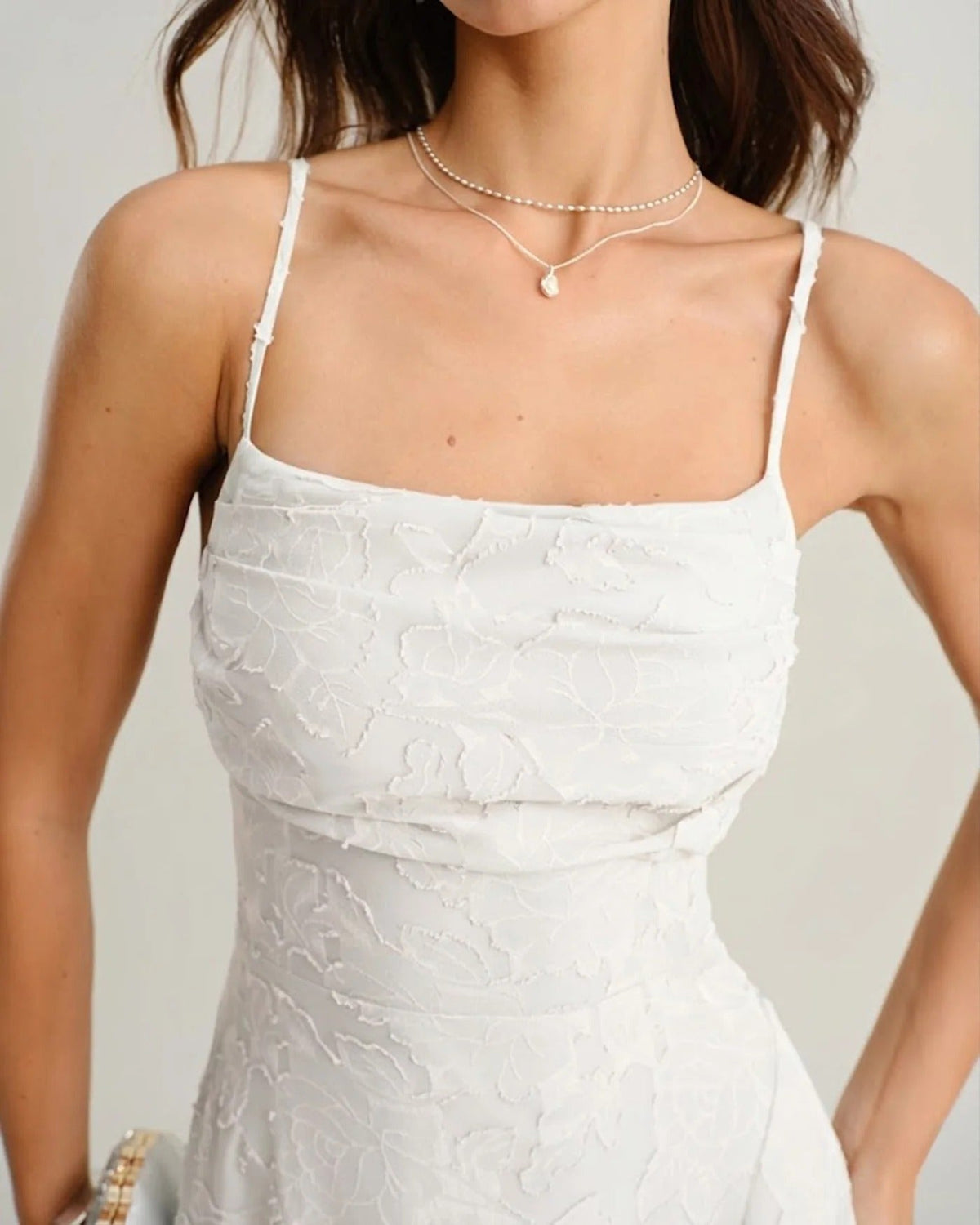 Amalia™ - Vestido Lencero Largo en Jacquard