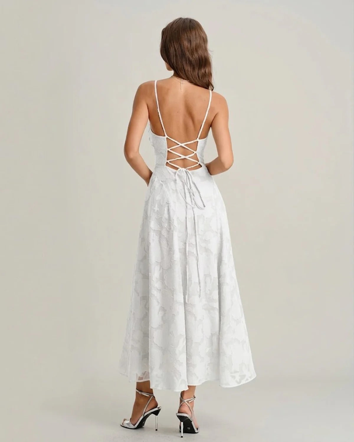 Amalia™ - Vestido Lencero Largo en Jacquard
