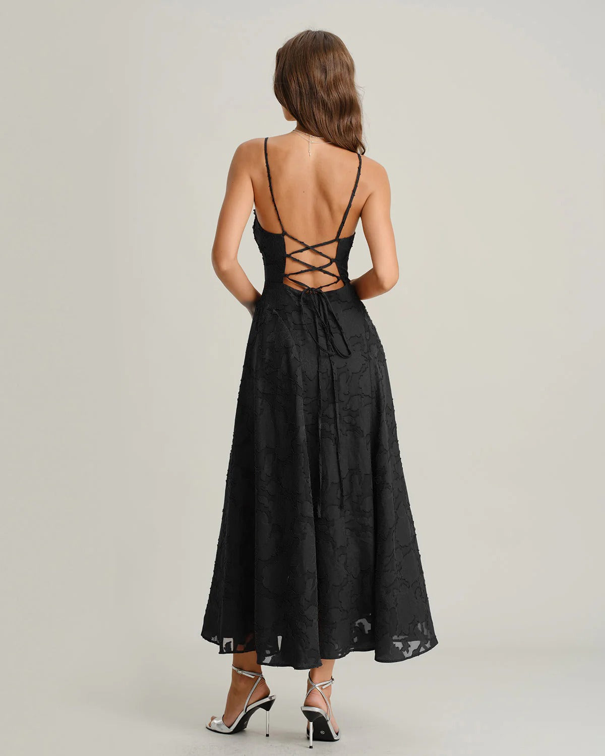Amalia™ - Vestido Lencero Largo en Jacquard