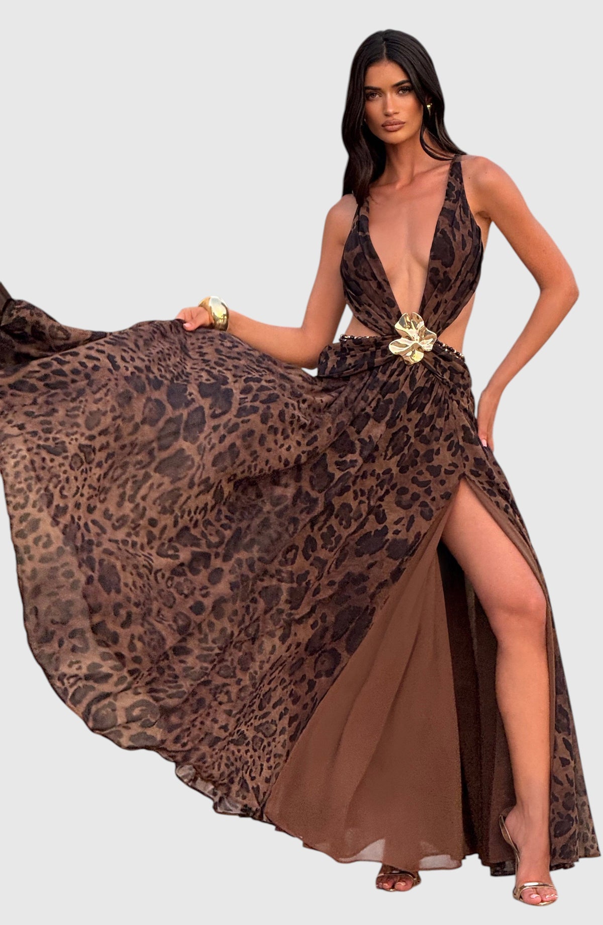Indianna™ - Vestido Maxi Plisado con Espalda Descubierta