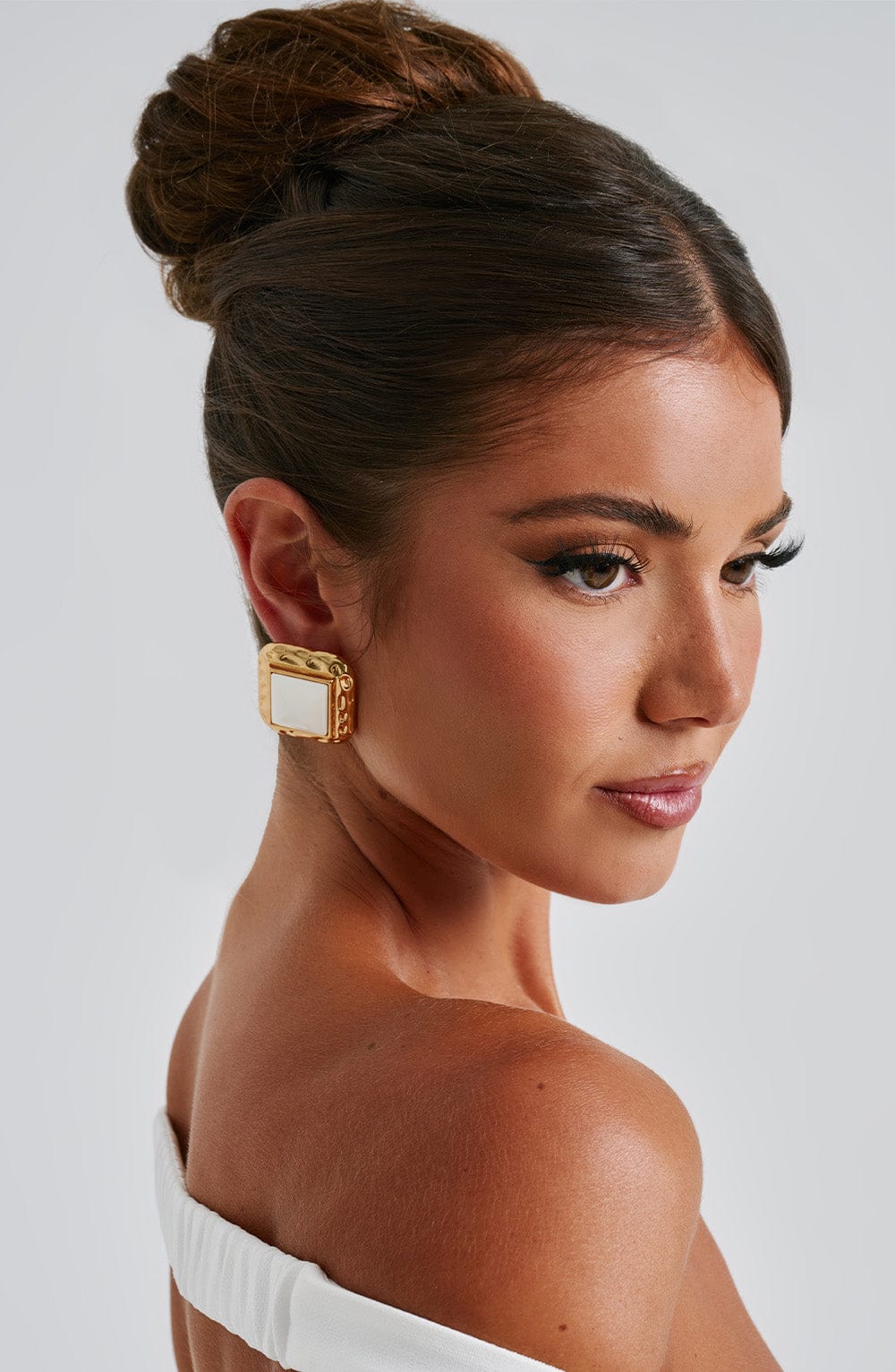 Pendientes Kennedy - Marfil/Dorado