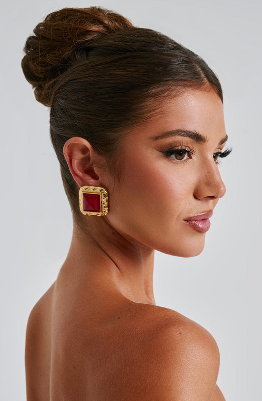 Pendientes Kennedy - Rojo/Dorado