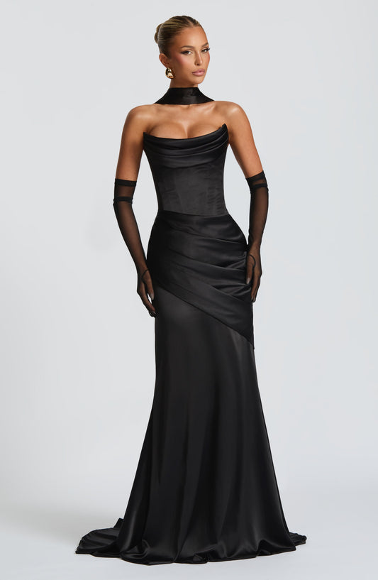 Aria™ - Vestido Largo Negro