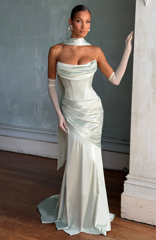 Aria™ - Vestido Largo Verde Menta