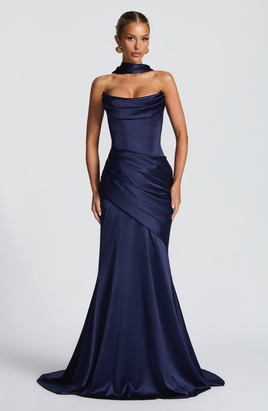 Aria™ - Vestido Largo Azul Marino