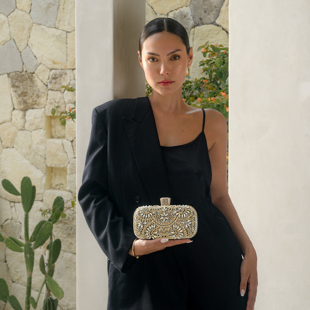 Bolso de Fiesta de Flores de Lujo