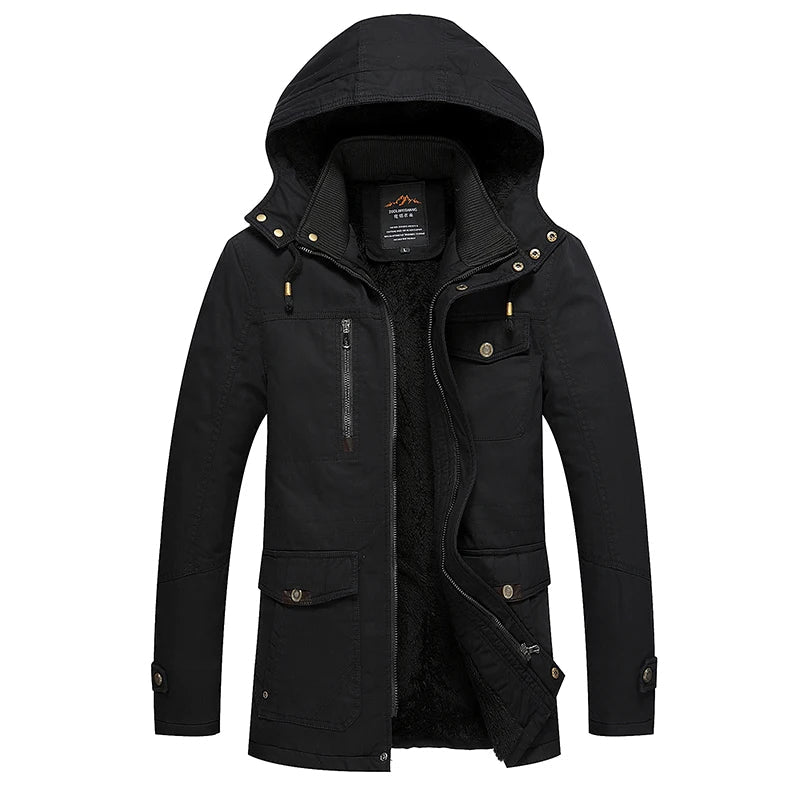Elegante chaqueta de invierno acolchada de algodón