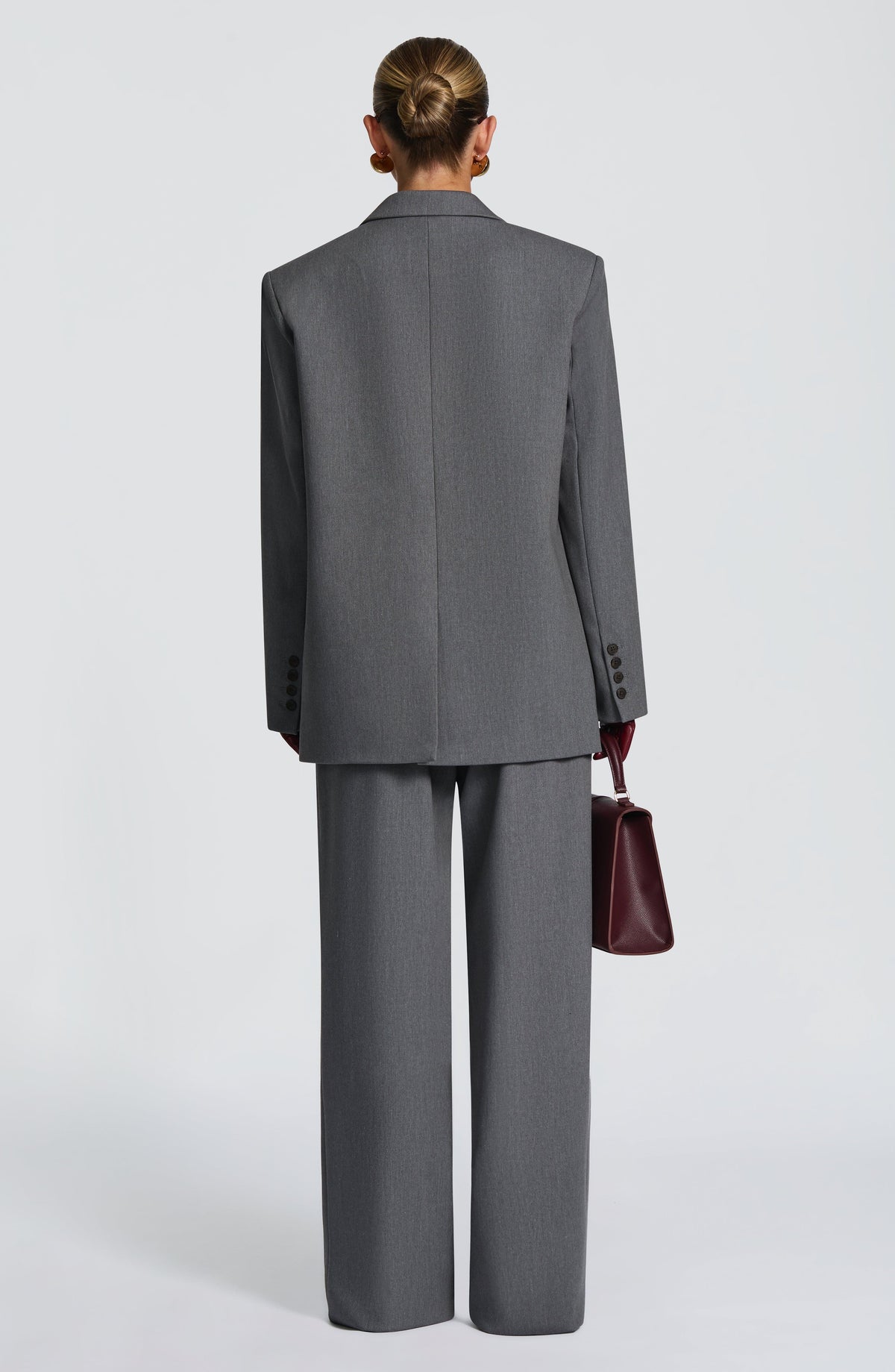 Lucía™ - Blazer Sastre en Gris Marengo de Corte Boxy