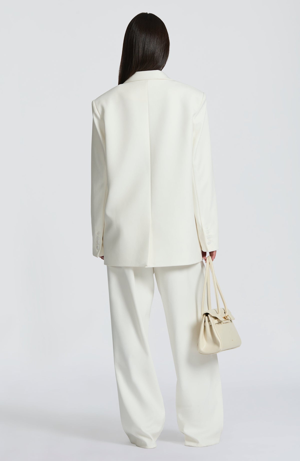 Ana™ - Blazer Sastre en Marfil de Corte Boxy