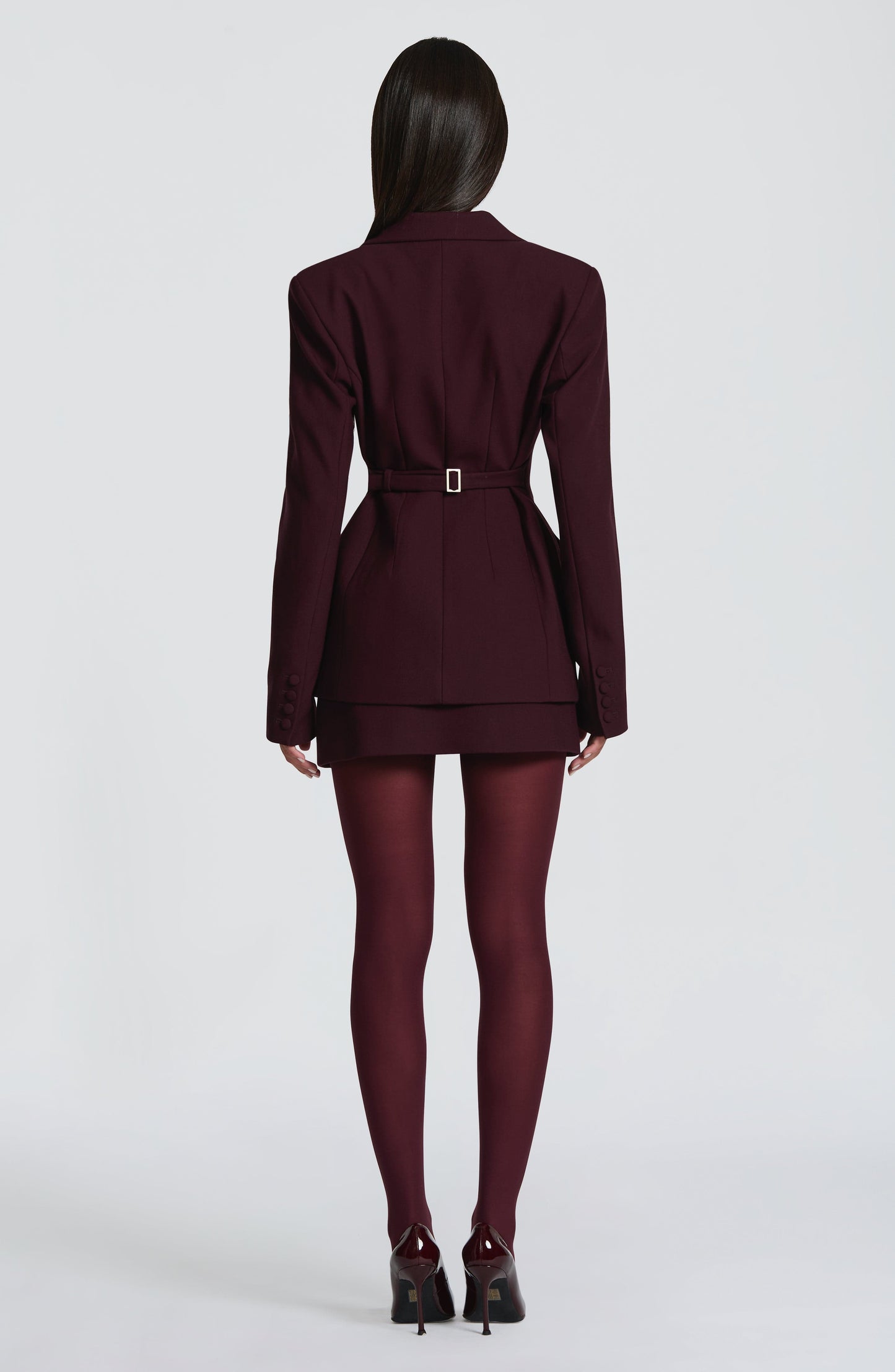 Claudia™ - Blazer Sastre en Tono Ciruela