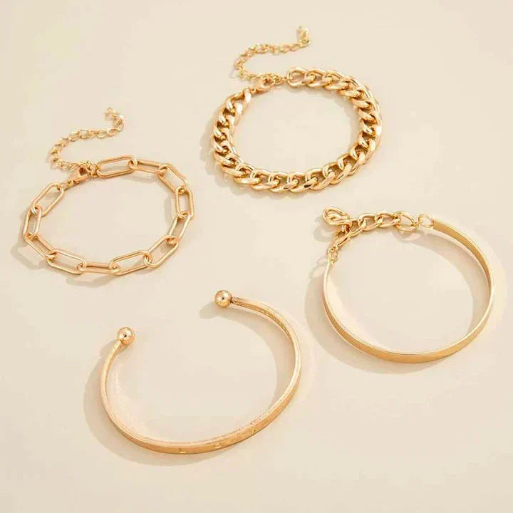 Elan Mercer Pulsera Set | Oro