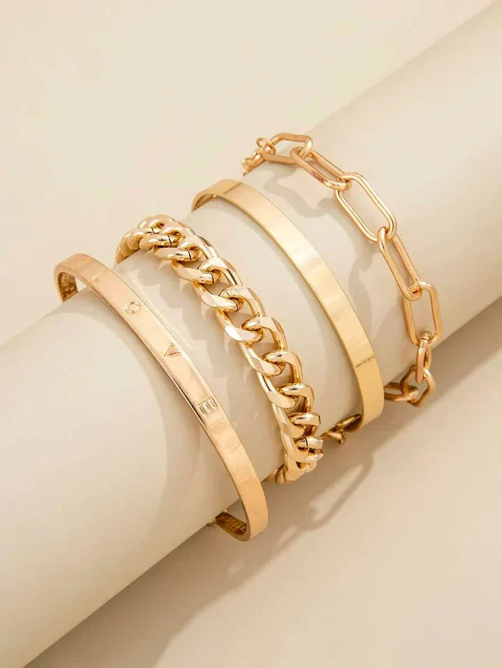 Elan Mercer Pulsera Set | Oro