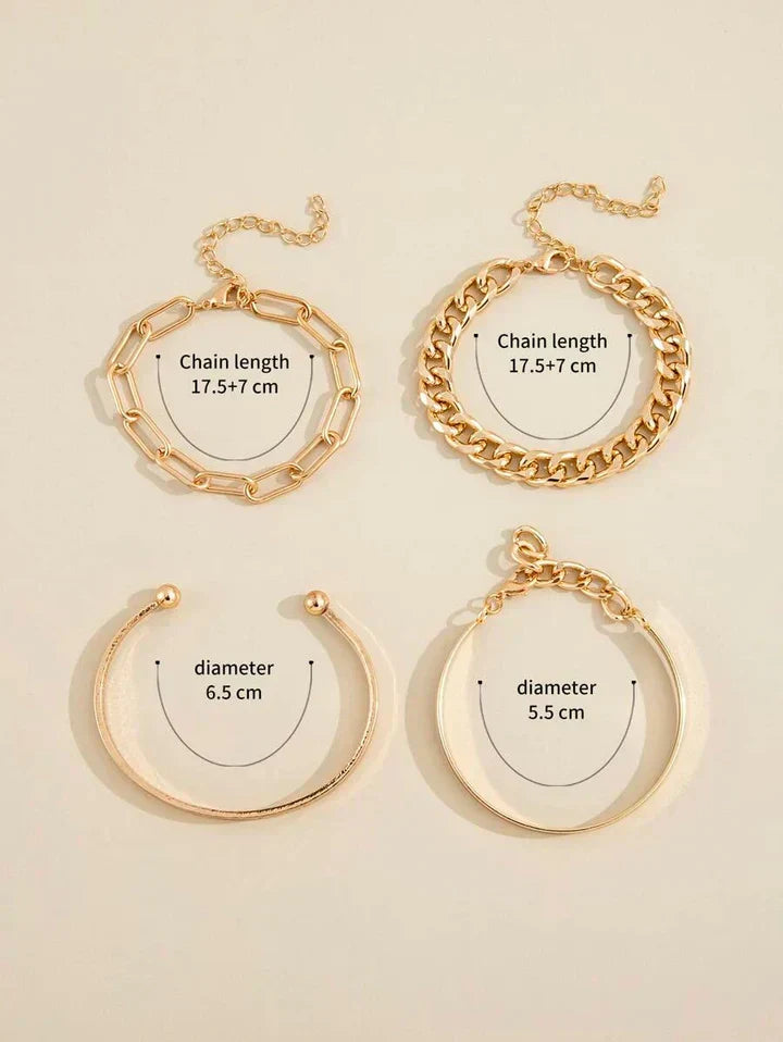 Elan Mercer Pulsera Set | Oro