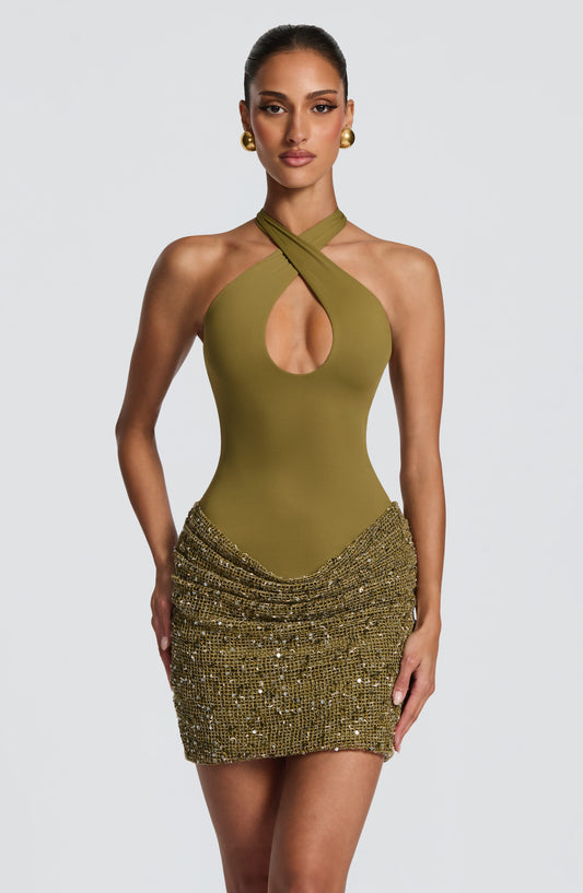 Marisol™ - Vestido Mini Brillo con Lentejuelas