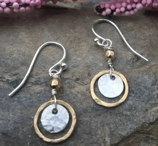 Pendientes Dorados y Plateados Vintage
