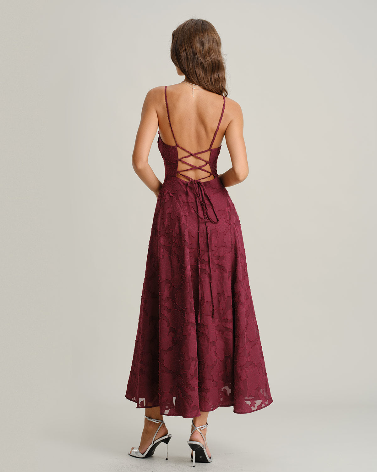 Amalia™ - Vestido Lencero Largo en Jacquard