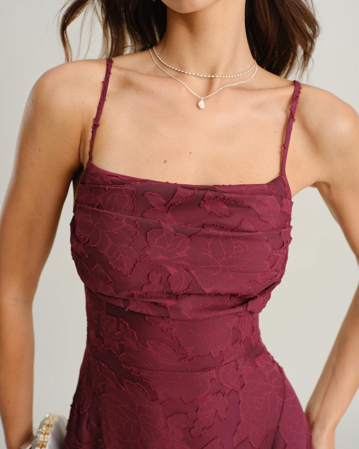 Amalia™ - Vestido Lencero Largo en Jacquard