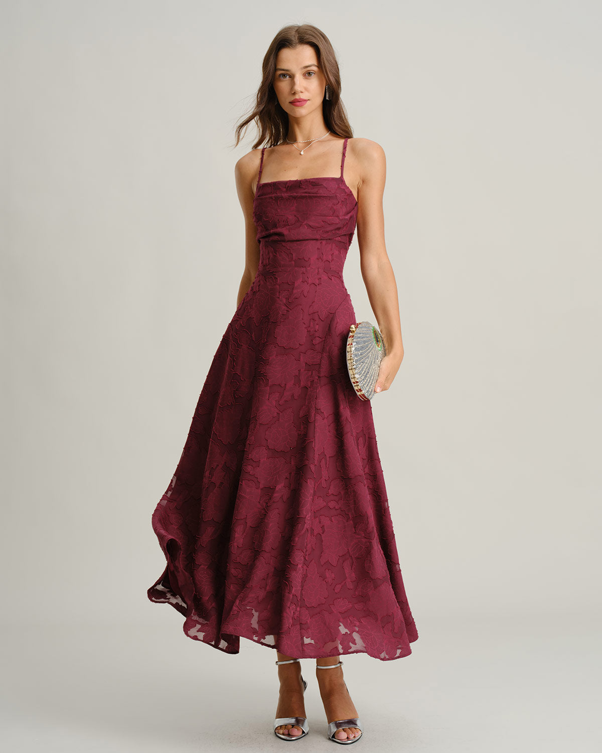 Amalia™ - Vestido Lencero Largo en Jacquard